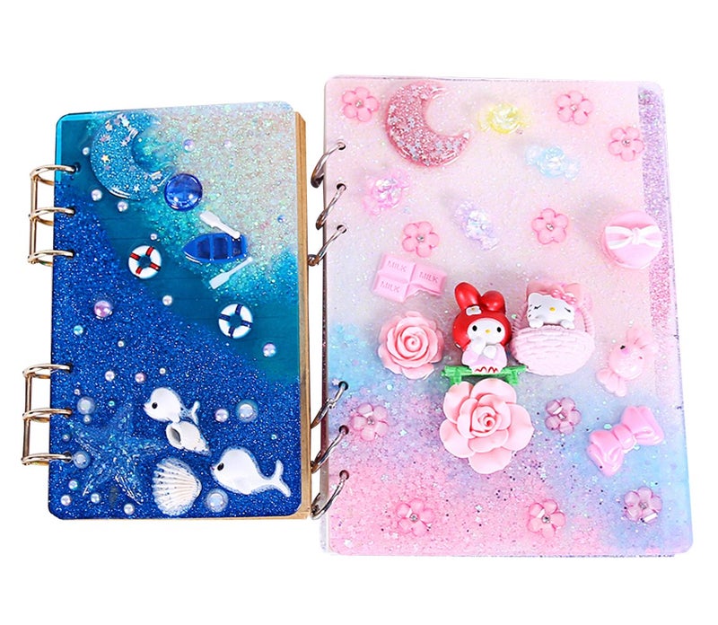 KOOTIPS 3 Pcs/Set Notebook Resin Casting Molds, A5 A6 A7 Notebook Silicone Mold with Resin Epoxy, DIY Craft Making,Semi-Transparent Mould - Image 3